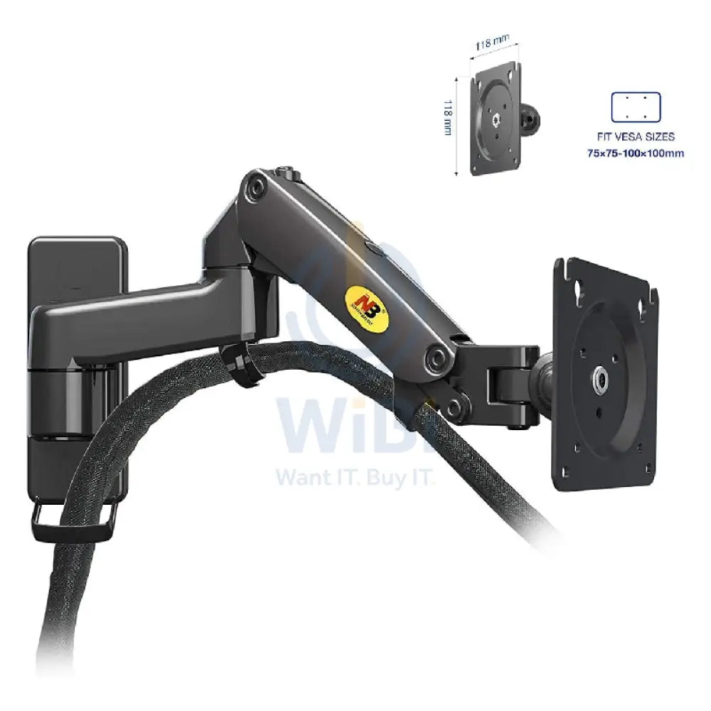 NORTH BAYOU F150 Gas-Strut Monitor Wall Mount - 17″- 35″ screens Accessories > Other Accessories