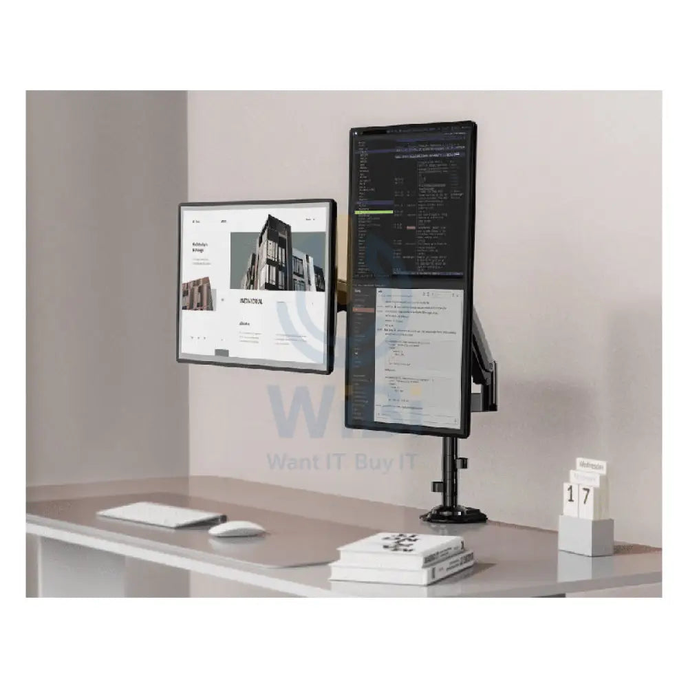 NORTH BAYOU H180 V2 Dual Monitor Swivel Desk Mount For 17″-27″ Screens Accessories > Other Accessories