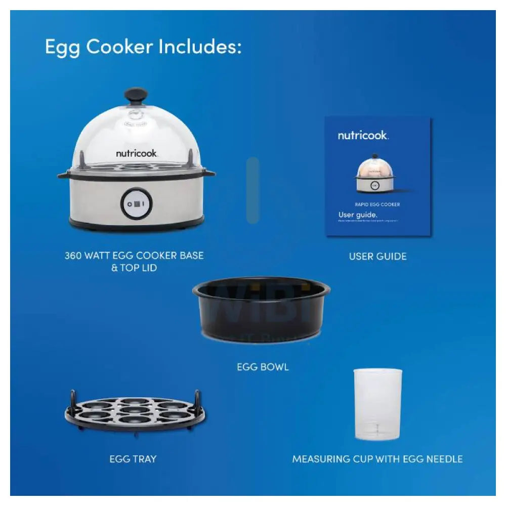 Nutricook NC-EC360 Rapid Egg Cooker - 360 Watts / 7 Eggs Cooking Rack Accessories > Smart Devices