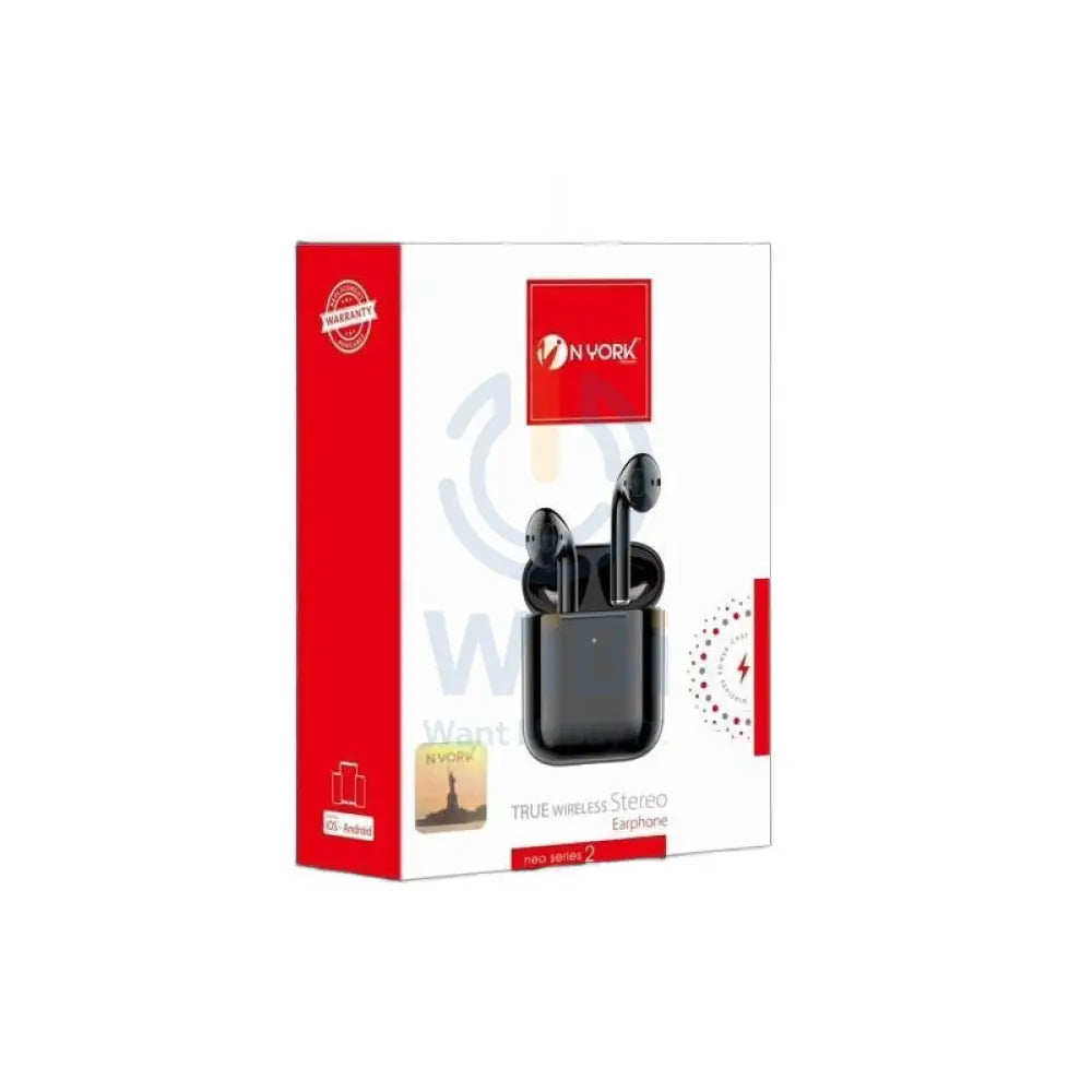NYORK True Wireless Stereo Neo Series 2 Earphone - Black Accessories > Audio > Headphones > Offer Zone