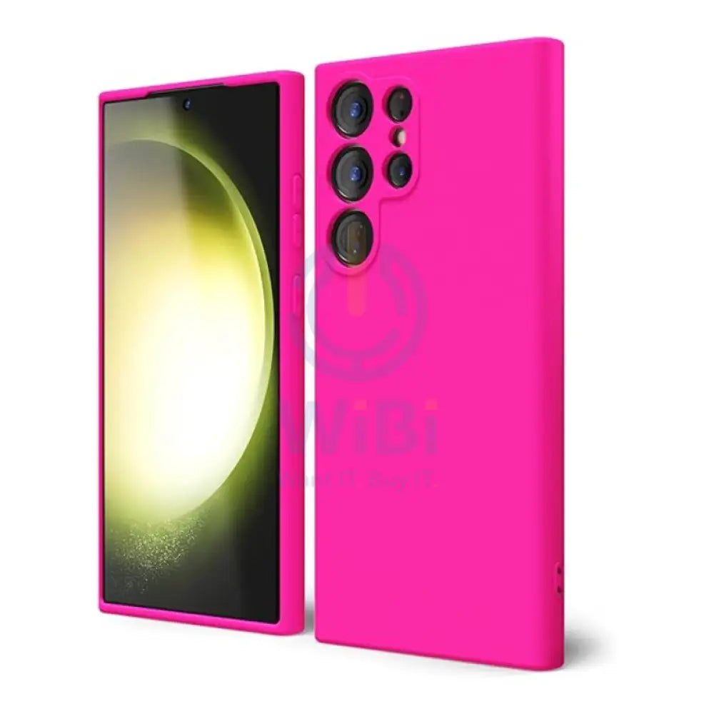 Oakxco Silicone Case For Samsung Galaxy S25 Ultra / Hot Pink Accessories > Mobiles & Tablets > Mobiles > Covers & Cases