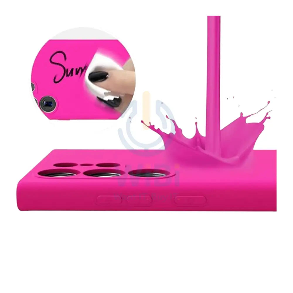 Oakxco Silicone Case For Samsung Galaxy S25 Ultra / Hot Pink Accessories > Mobiles & Tablets > Mobiles > Covers & Cases