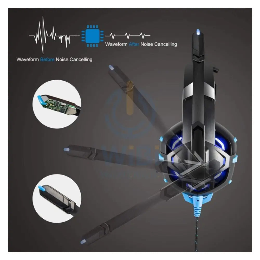 Onikuma K2 PRO Elite Stereo Gaming Headset - 20Hz-20KHz / 50mm / Blue