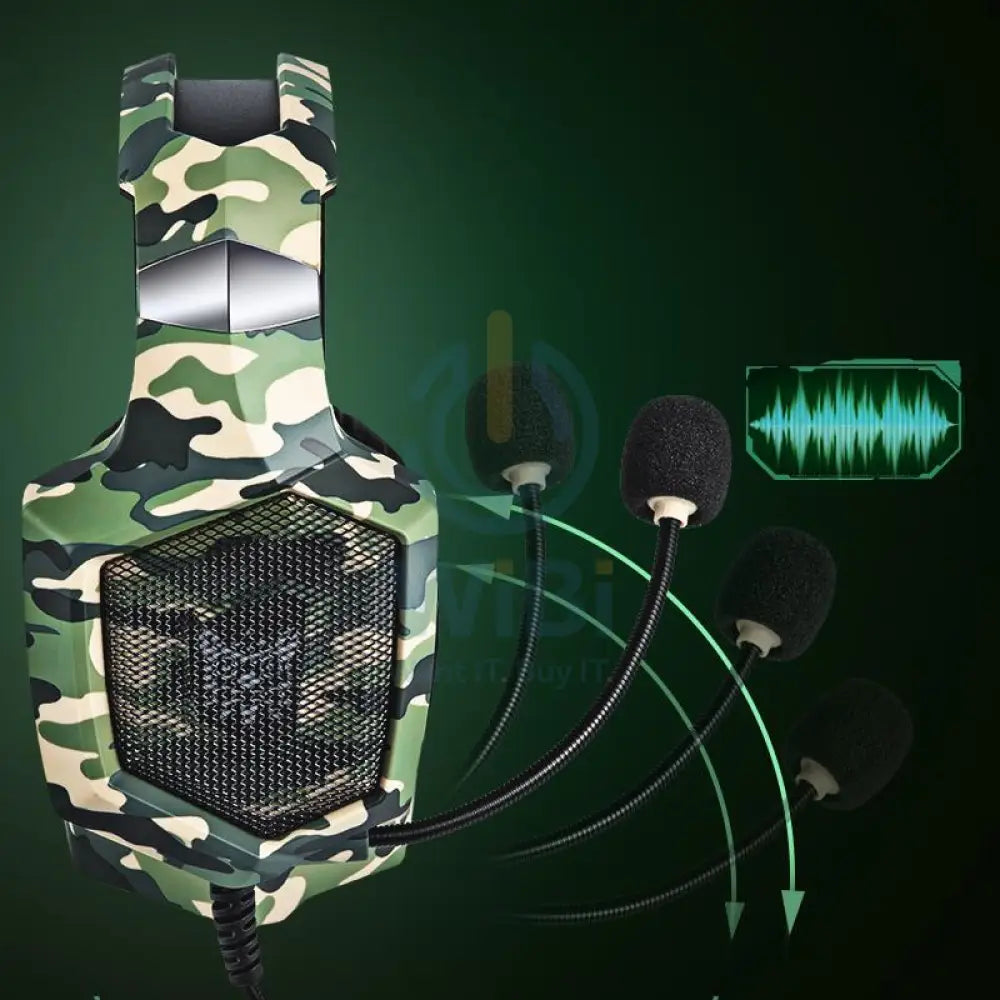 ONIKUMA K8 Gaming Headset ARMY With RGB Light Accessories > Audio > Headphones > Gaming Zone