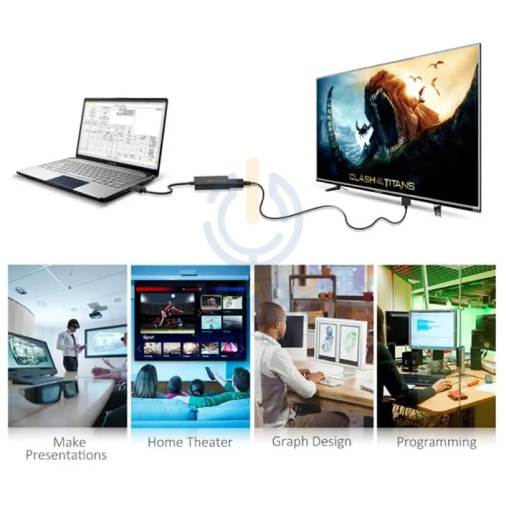 Onten USB 3.0 to HDMI Adapter - USB / HDMI / 2K / Black