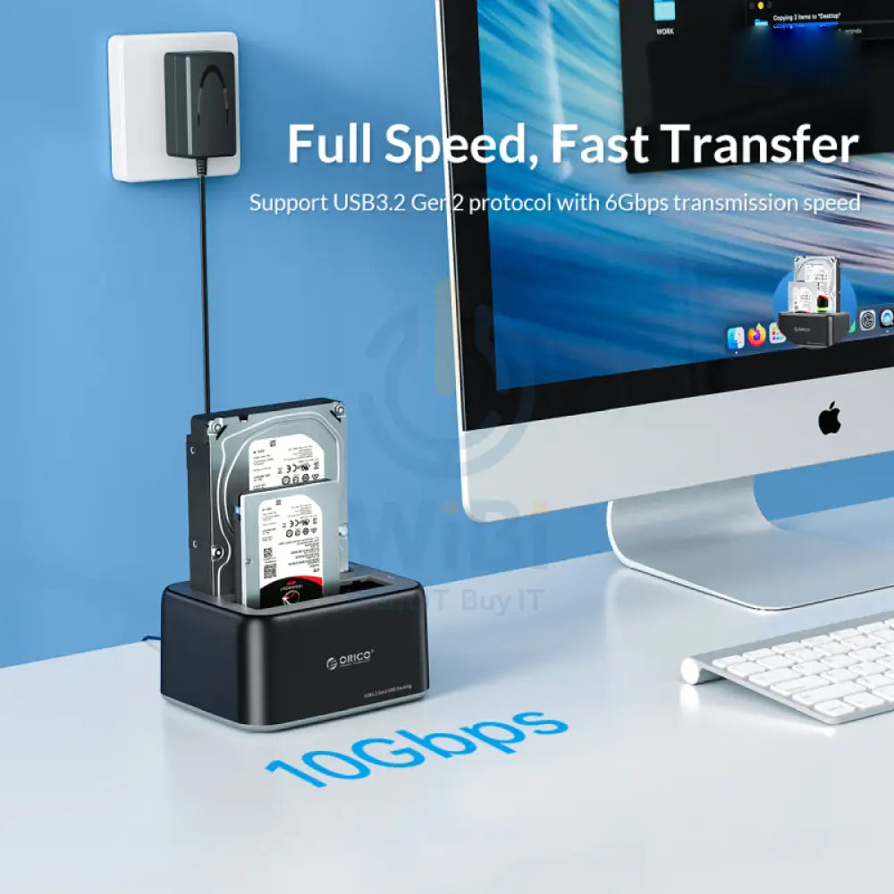 ORICO 2.5’’/3.5’’ SATA HDD/SSD Dual Bay Dock Accessories > Other Laptop Accessories