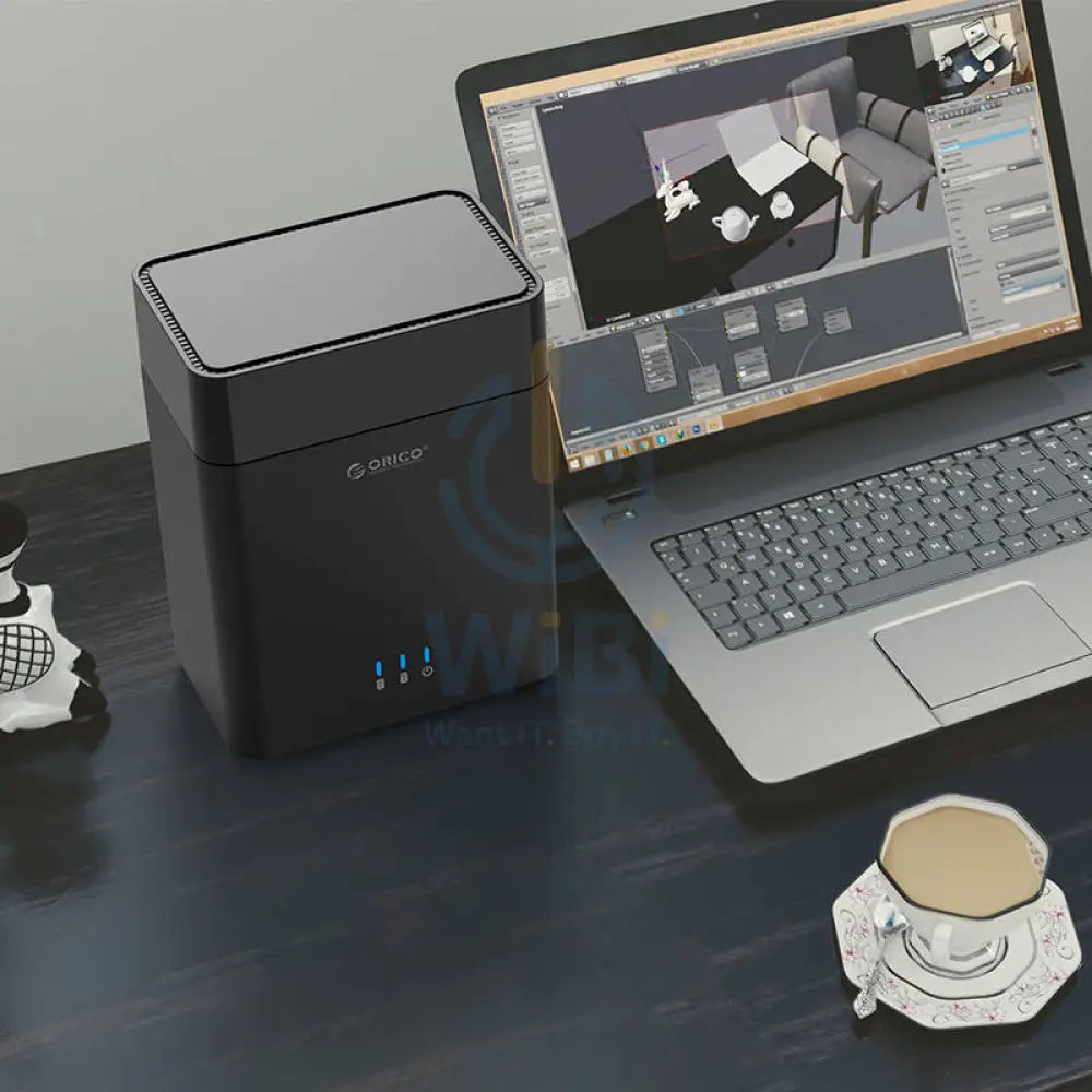 ORICO 3.5 inch 2 Bay Magnetic-type Type-C Hard Drive Enclosure - Black Accessories > Other Laptop Accessories