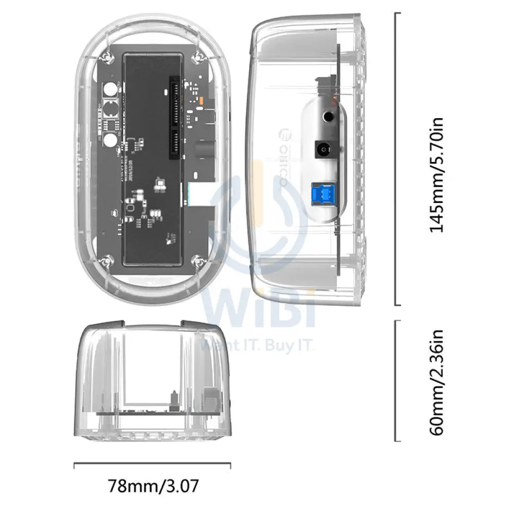 ORICO 3.5 inch Transparent USB3.0 Hard Drive Dock - Transparent Accessories > Other Laptop Accessories