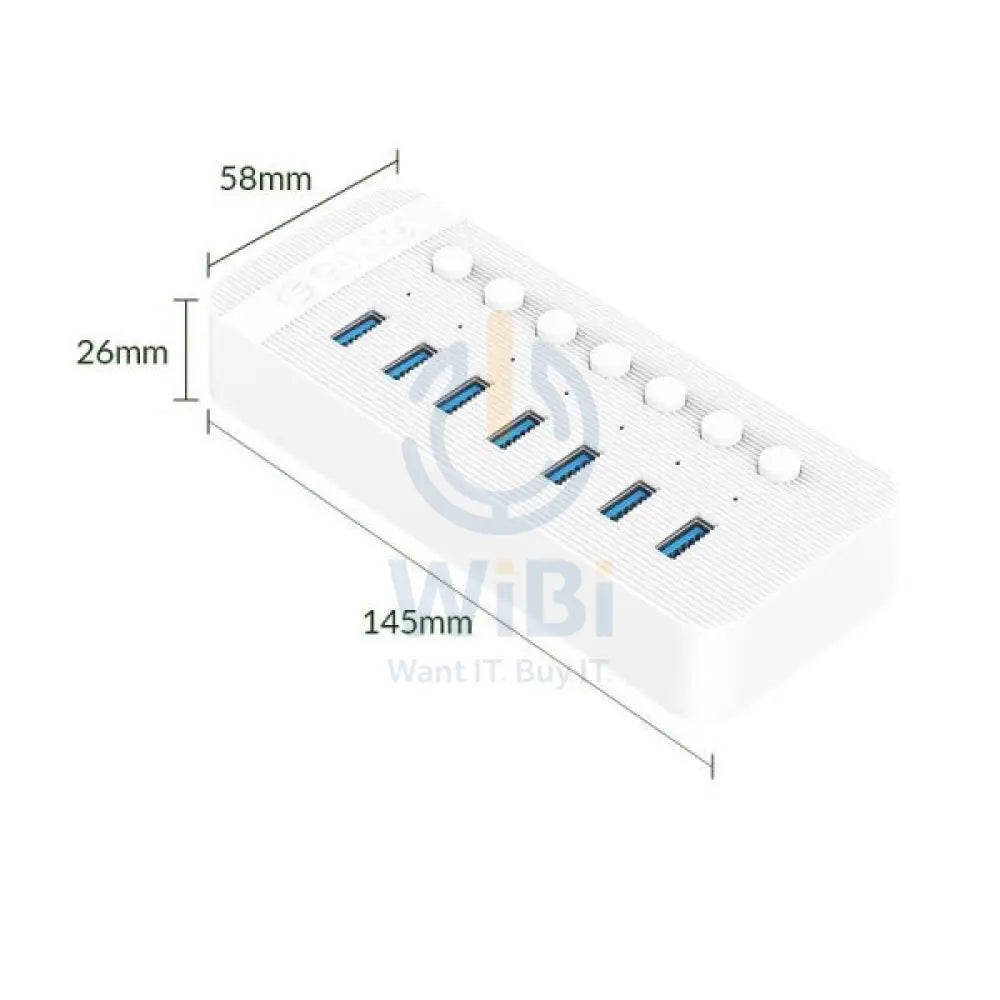 ORICO 7 Port USB Hub - White Accessories > USB Hub