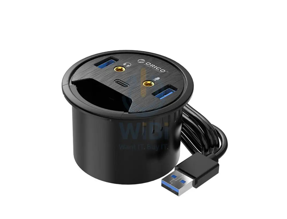 ORICO Desktop Power Grommet Multi-Function HUB - Black Accessories > Cables & Converters > Cables