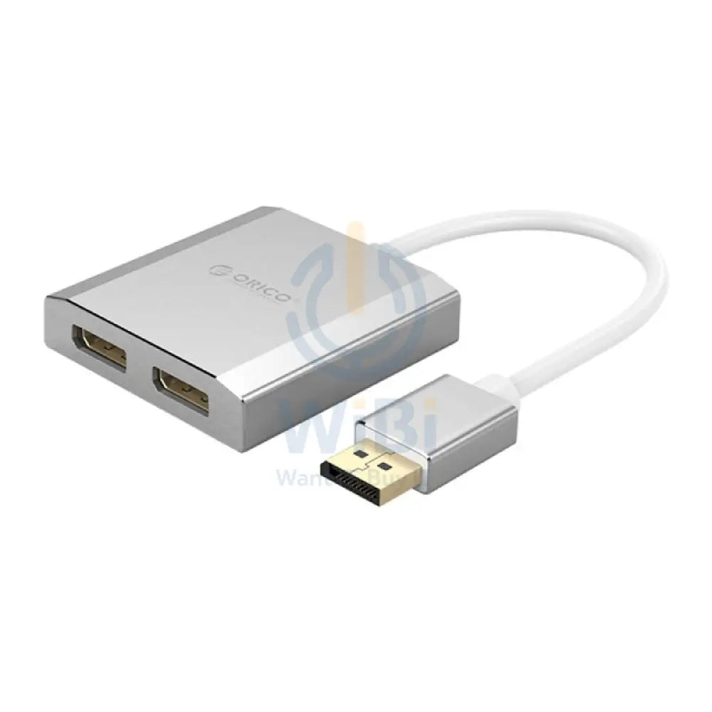 ORICO DP TO DUAL DP 4K - 15cm / Dispalyport / USB - Silver Accessories > Other Peripherals