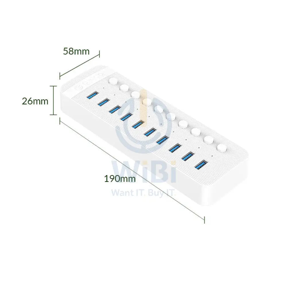 ORICO Multi-Port Hub With Individual Switches - White Accessories > USB Hub
