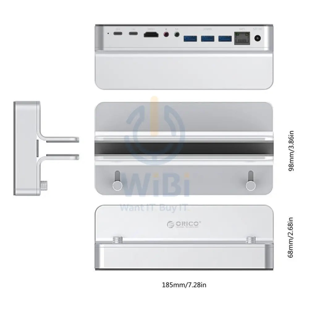 ORICO Type-C Multipurpose Laptop Stand - Silver Accessories > USB Hub