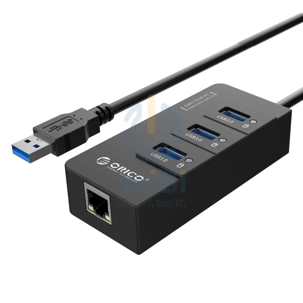 ORICO USB HUB - USB3.0 3-Port / LAN / Black Accessories > USB Hub