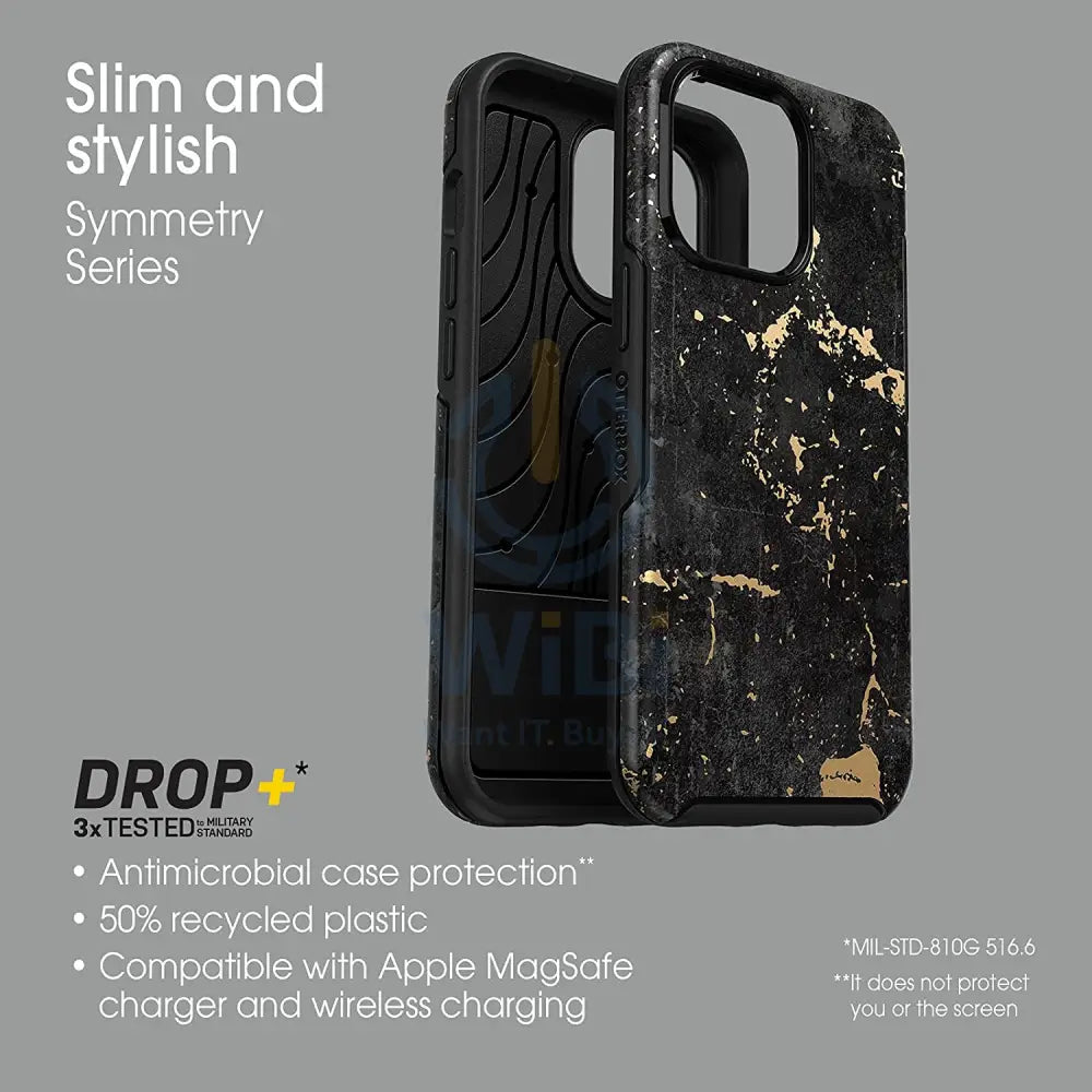 OtterBox iPhone 13 Pro Symmetry Case - Black / Gold Accessories > Mobiles & Tablets > Mobiles > Screen Protectors &