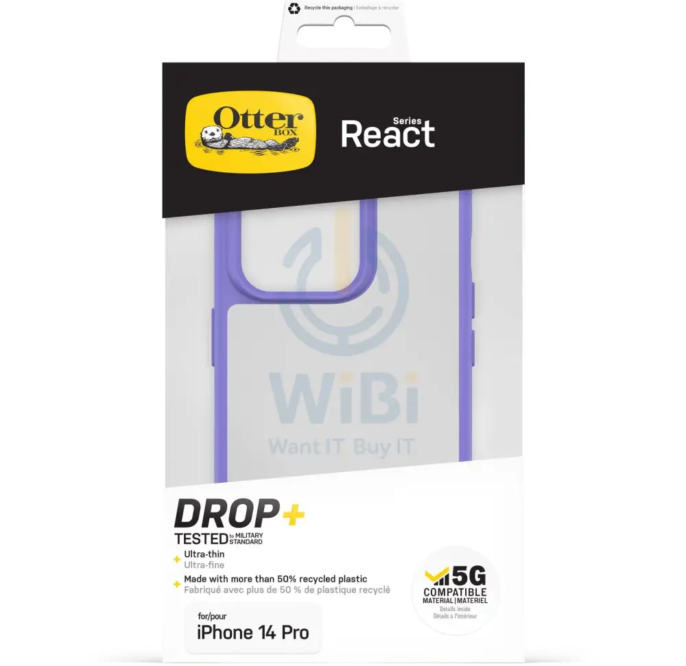 Otterbox React Case - Apple iPhone 14 Pro / Clear Purple Accessories > Mobiles & Tablets