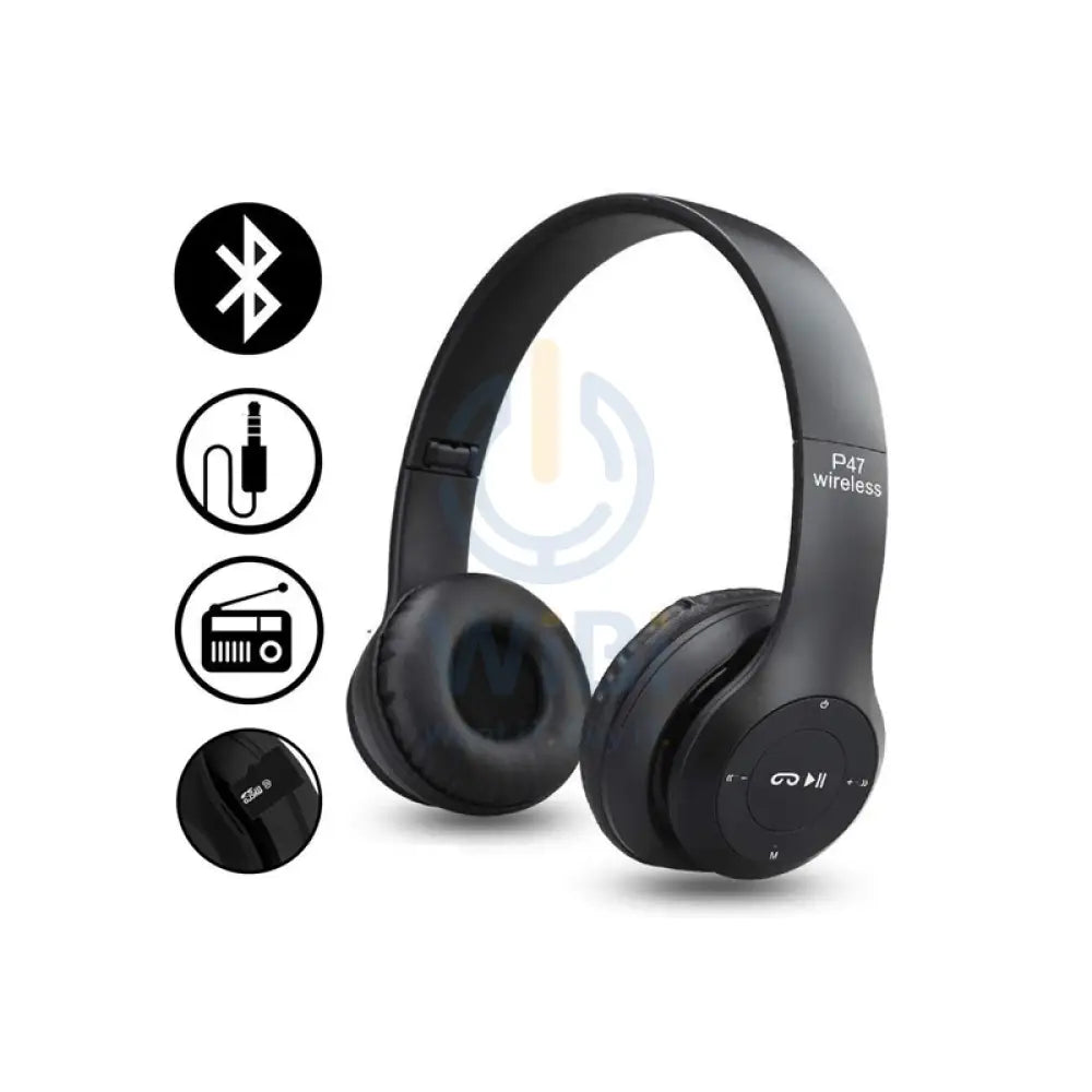 P47 Wireless Headphone - Bluetooth 4.2 / Wireless / Black - 2’s Day Treats Accessories > Audio > Headphones