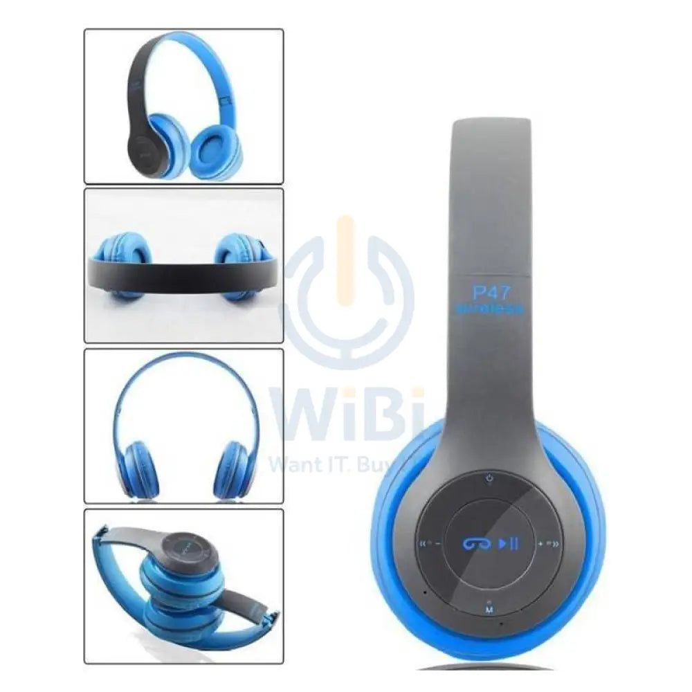 P47 Wireless Headphone - Bluetooth 4.2 / Wireless / Blue - 2’s Day Treats Accessories > Audio > Headphones