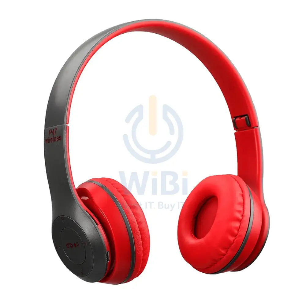 P47 Wireless Headphone - Bluetooth 4.2 / Wireless / Red - 2’s Day Treats Accessories > Audio > Headphones