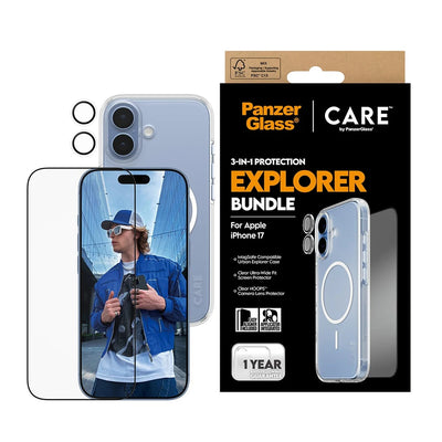 PanzerGlass® 3-in-1 Flagship Combat Bundle For iPhone 17 - Clear