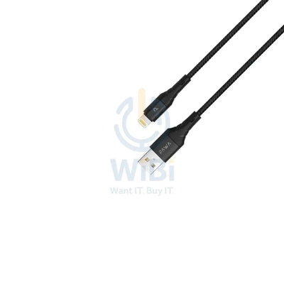 Pawa Nylon Braided 2.4A Data & Quick Charging Lightning Cable 2m/6.5ft - Black Accessories > Cables & Converters >