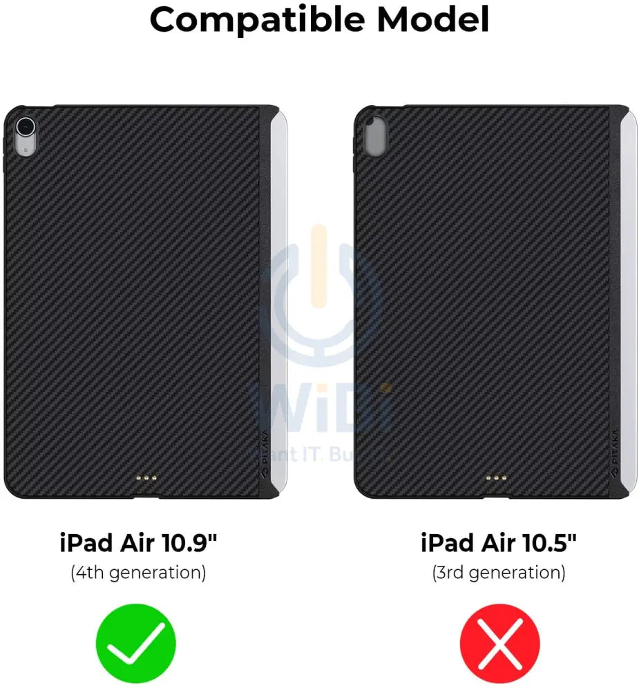 Pitaka iPad Air 10.9’’ 4th & 5th Gen / iPad Pro 11’’ 2018 MagEZ Case - Black/Grey Twill Accessories > Mobiles & Tablets