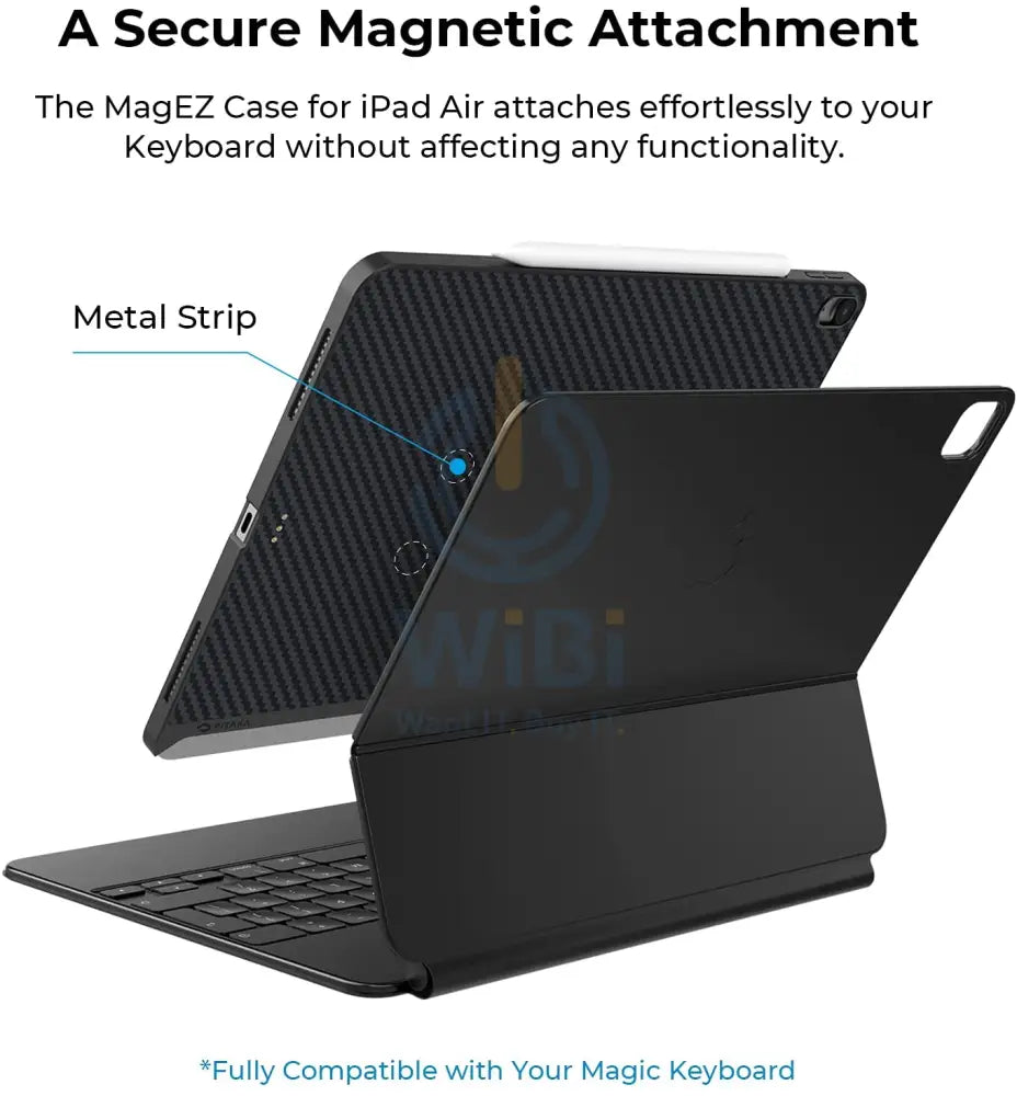 Pitaka iPad Air 10.9’’ 4th & 5th Gen / iPad Pro 11’’ 2018 MagEZ Case - Black/Grey Twill Accessories > Mobiles & Tablets