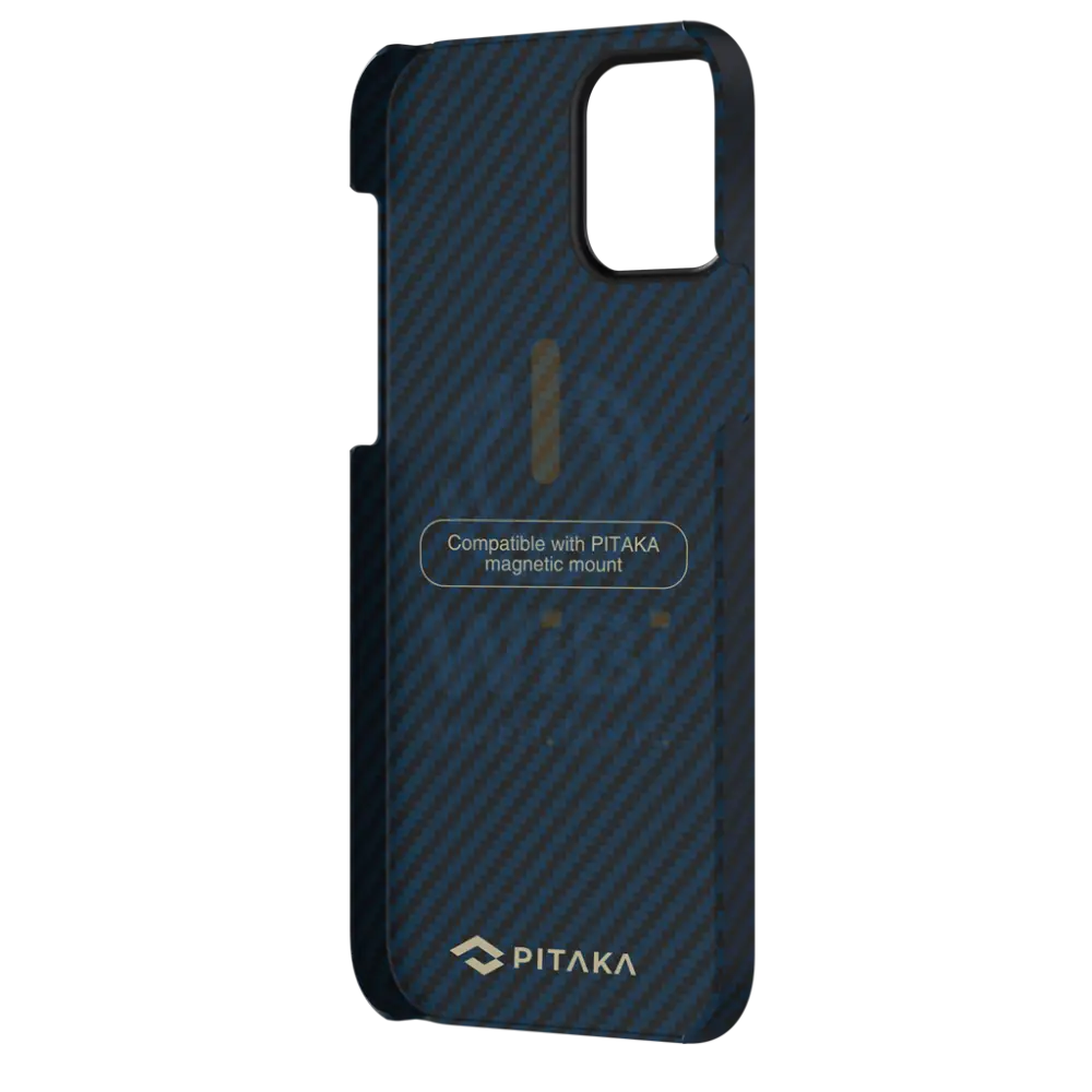 Pitaka iPhone 12 Pro MagEZ Case Blue Karbon - Black/Blue Twill Accessories > Mobiles & Tablets > Mobiles > Covers &