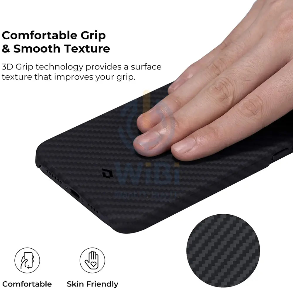 Pitaka iPhone 12 Pro MagEZ Case Karbon - Black/Grey Twill Accessories > Mobiles & Tablets > Mobiles > Covers & Cases