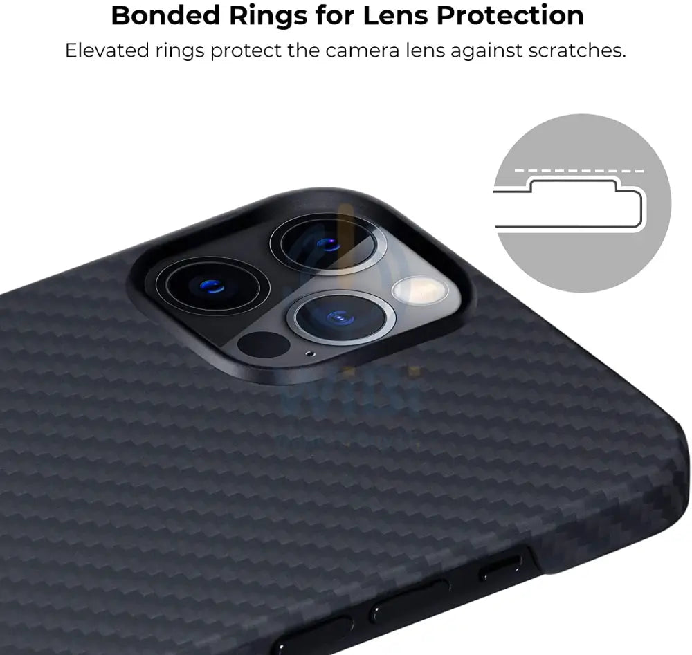 Pitaka iPhone 12 Pro MagEZ Case Karbon - Black/Grey Twill Accessories > Mobiles & Tablets > Mobiles > Covers & Cases