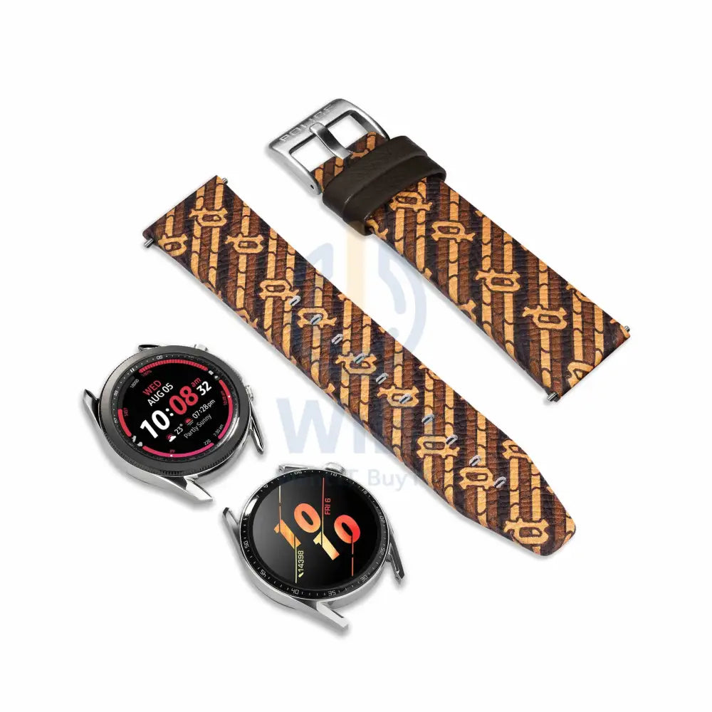 Police Mono Apple Watch 38/40/41mm Smart Watch 20mm Leather Strap - Brown Accessories > Smart Watches