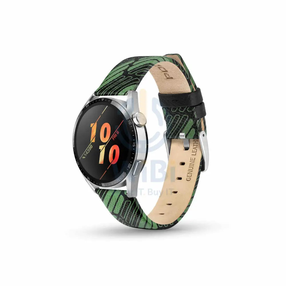 Police Mono Apple Watch 38/40/41mm Smart Watch 20mm Leather Strap - Green Accessories > Smart Watches