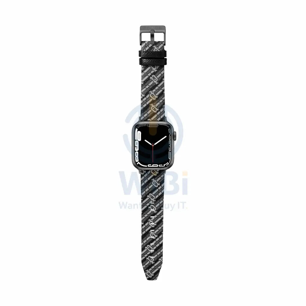 Police Mono Apple Watch Ultra/45/44/42mm Smart Watch 22mm Leather Strap - Black Accessories > Smart Watches