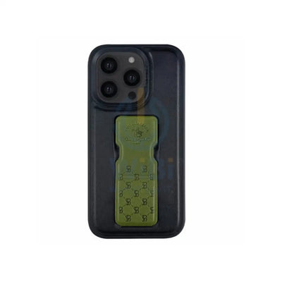 Polo Parker Magnetic Bracket Genuine Santa Barbara Leather Case - iPhone14 Max / Green Accessories > Mobiles & Tablets