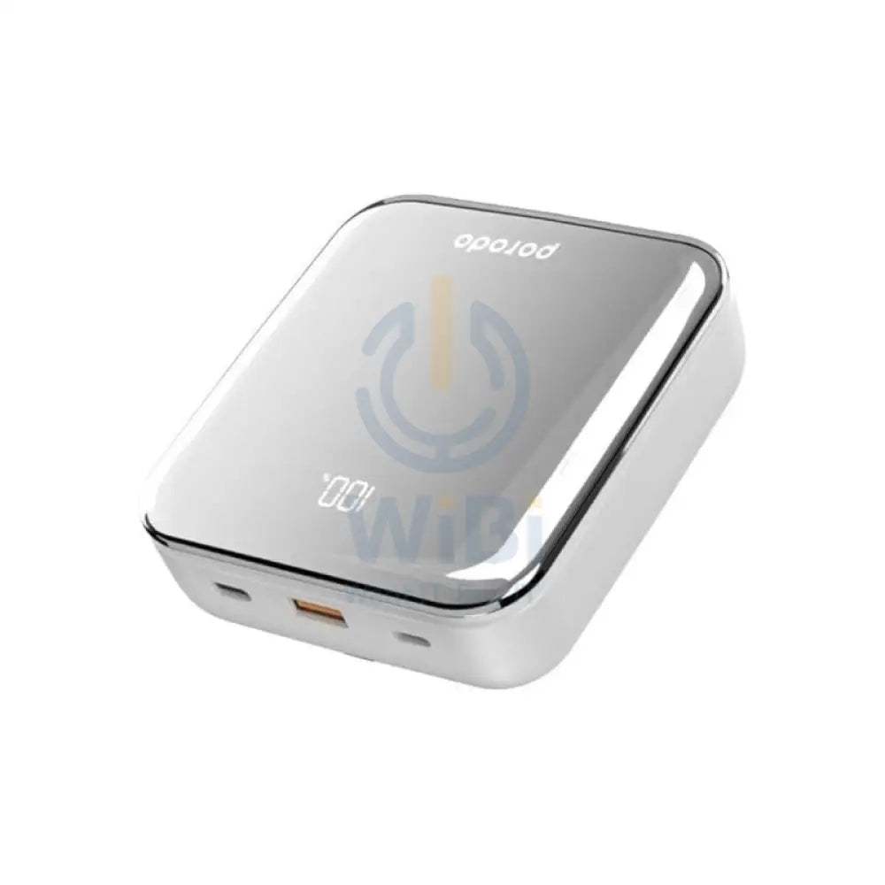 Porodo 20000mah Mirror Power Bank Built-in Charge - Silver Accessories > Power Bank