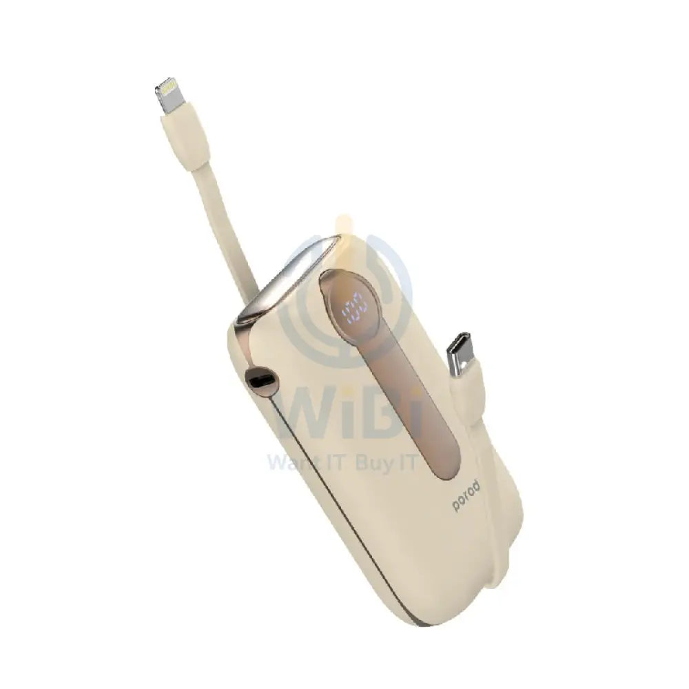 Porodo 4 Power Bank Station - 10000mAh / Lightning / Type-C / Gold Accessories > Power Bank