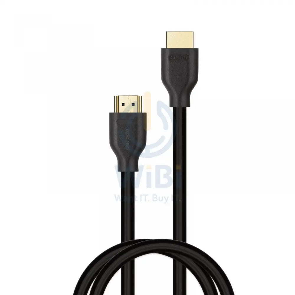 Porodo 8K HDMI to HDMI Cable V2.1 and (3m/10ft) - Black Accessories > Cables & Converters > Cables