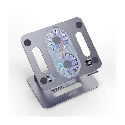 Porodo Adjustable Laptop Stand with Cooling Fan - Grey Accessories > Mobiles & Tablets > Mobiles > Mobile Holder