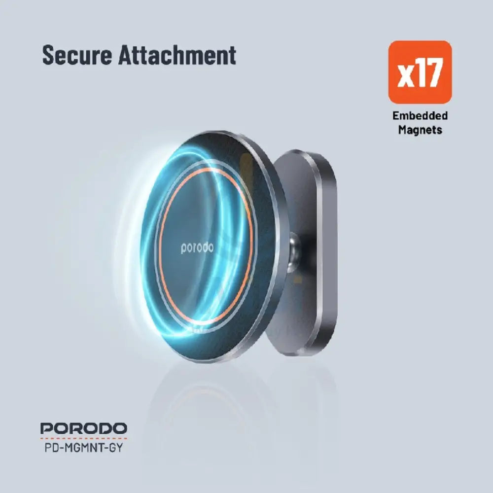 Porodo Aluminum Alloy MagSafe Mount Metal Base - Grey Accessories > Mobiles & Tablets > Mobiles > Mobile Holder / Stands