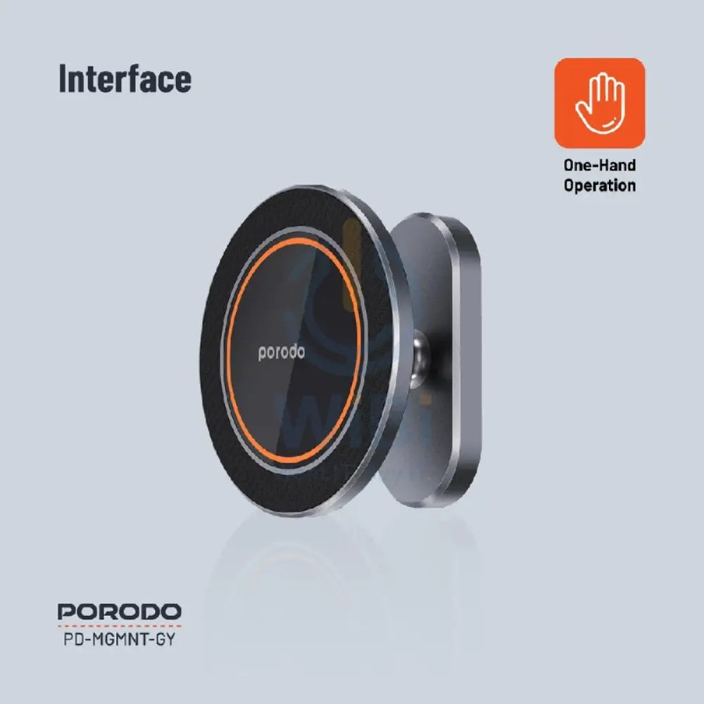 Porodo Aluminum Alloy MagSafe Mount Metal Base - Grey Accessories > Mobiles & Tablets > Mobiles > Mobile Holder / Stands
