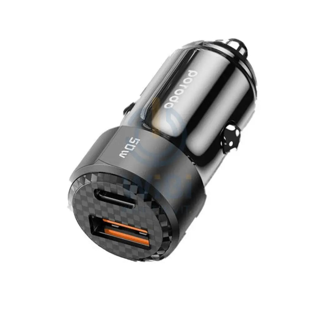بورودو بورودو أسود 50 واط 50 واطمنفذ سيارة شاحن PD 20 واط QC 30 واط مع يو اس بي إلى لايتننج كابل - أسود مزدوج اكسسوارات > هواتف و