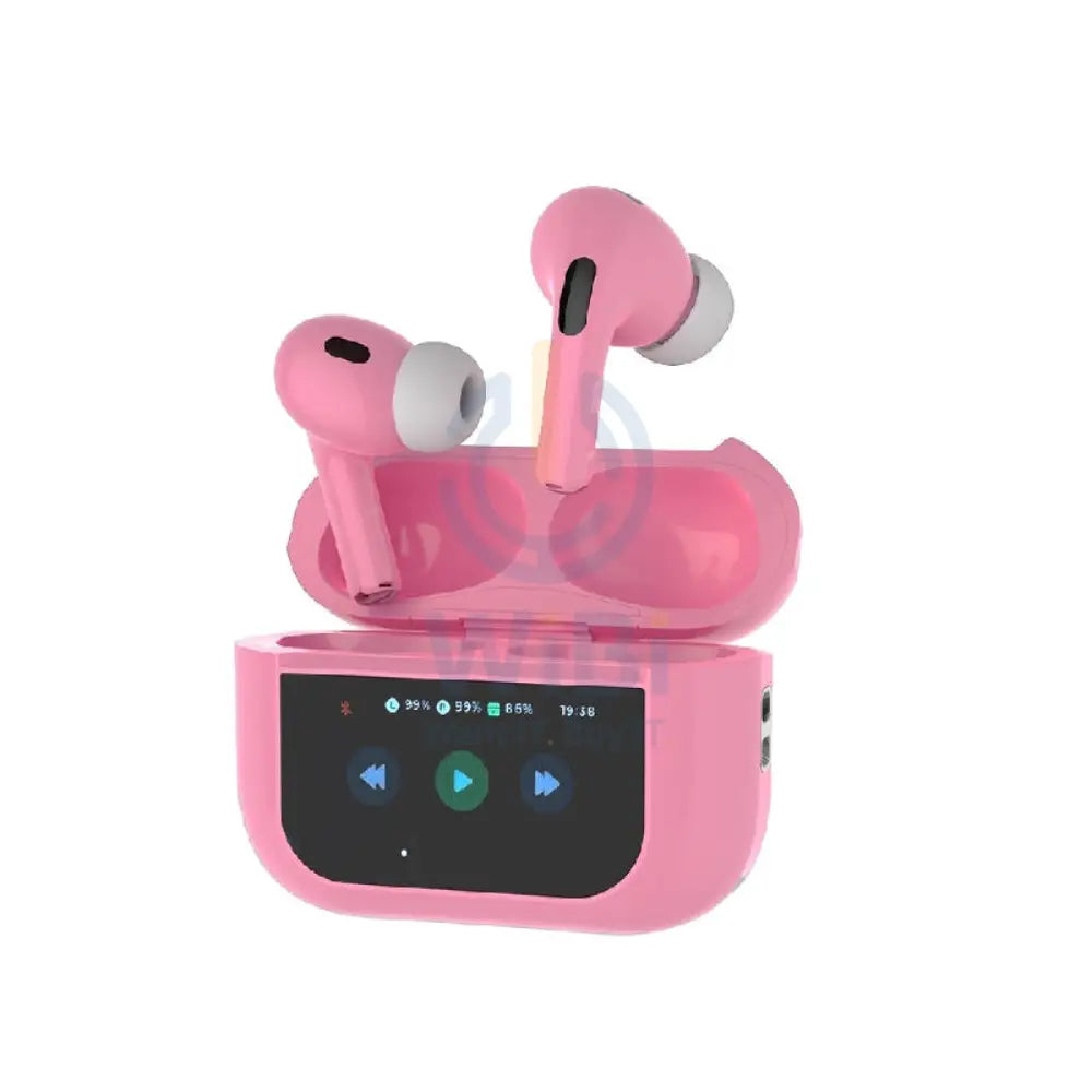Porodo Blue Earbuds Pro2 - 1.47’’ Touch / Wireless / ANC / USB-C / Pink Accessories > Audio > Headphones