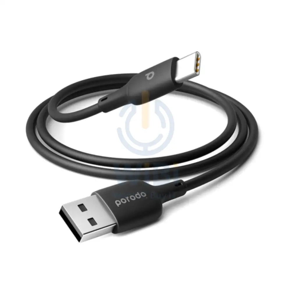 Porodo Blue PVC Type-C Cable - 1 Meter / Black Accessories > Cables & Converters > Cables