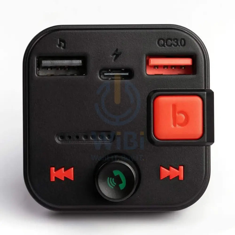 Porodo Blue Wireless FM Transmitter with Dual QC3.0 & Type-C Port - Black Accessories > Mobiles & Tablets > Mobiles >