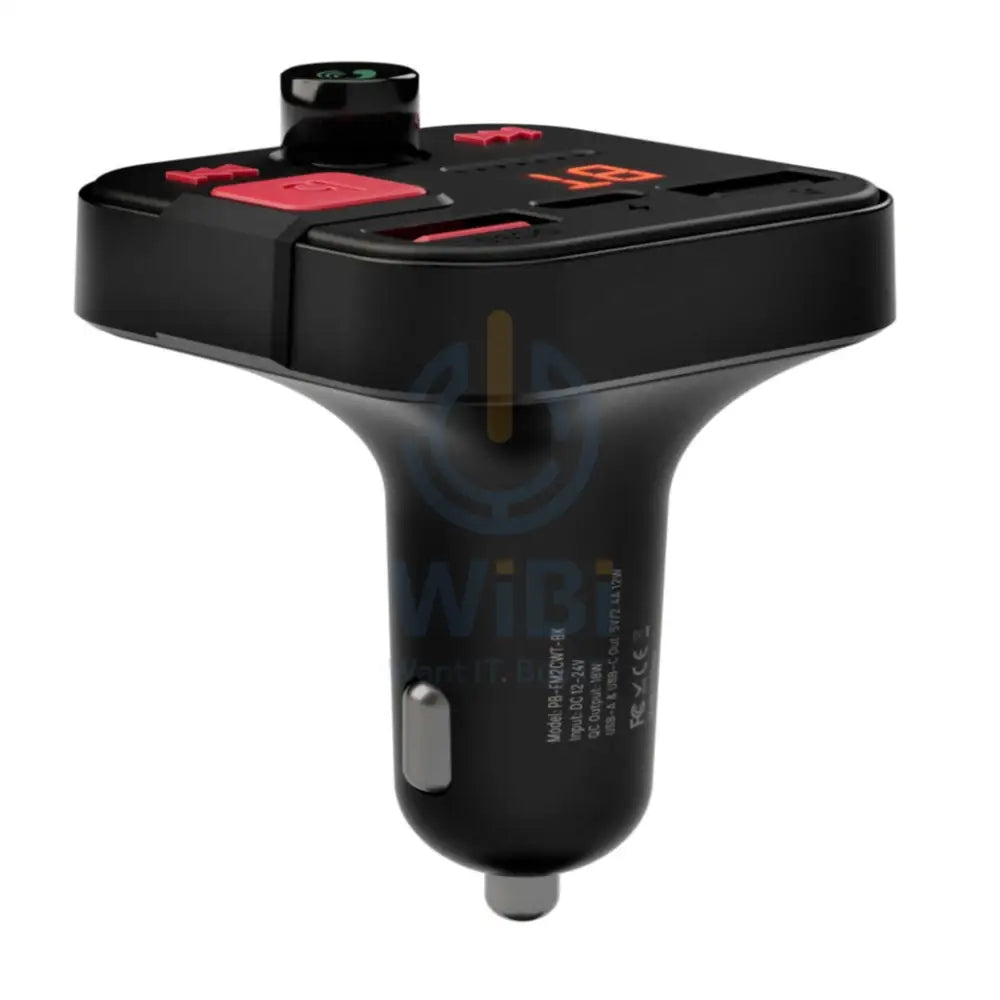 Porodo Blue Wireless FM Transmitter with Dual QC3.0 & Type-C Port - Black Accessories > Mobiles & Tablets > Mobiles >