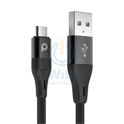 Porodo Braided USB-A to Type-C (3A 2.2m) - Black Accessories > Cables & Converters > Cables