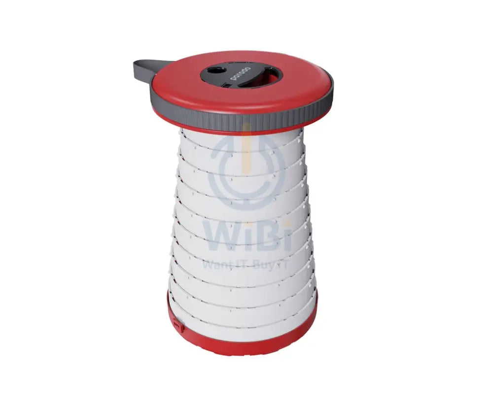 Porodo Camping Telescopic LED Stool - Red Accessories > Smart Devices