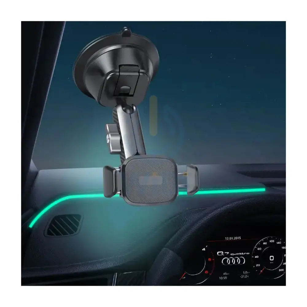Porodo Cradle Suction Cup Non-Gel Pad Phone Mount - Black Accessories > Mobiles & Tablets > Mobiles > Car Chargers