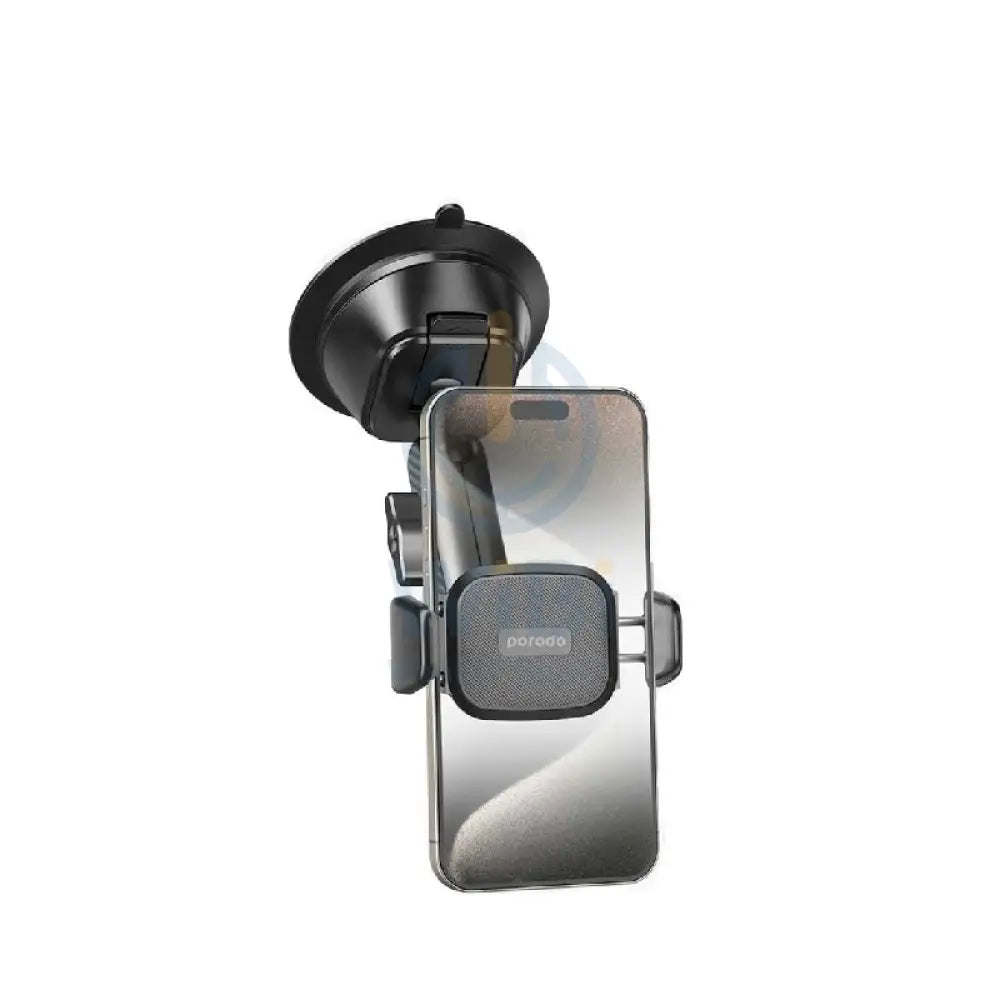 Porodo Cradle Suction Cup Non-Gel Pad Phone Mount - Black Accessories > Mobiles & Tablets > Mobiles > Car Chargers