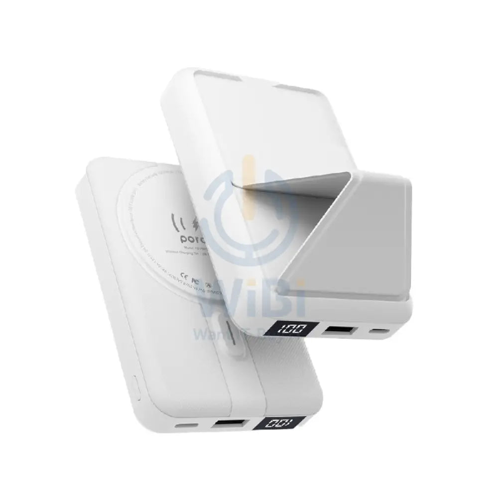 Porodo Digital MagSafe PowerBank With Stand - 10000mAh / White Accessories > Power Bank
